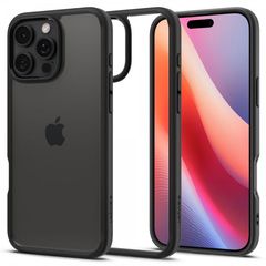 Spigen Ultra Hybrid Back Cover Σιλικόνης / Πλαστικό, Διάφανο / Matte Black για iPhone 16 Pro Max