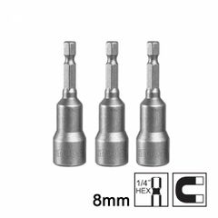 Καρυδάκια 1/4 Impact-Αέρος Μαγνητικά 8mm 3 τεμ.