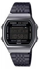 Ρολόι Casio Vintage Steptracker bluetooth με μαύρο μπρασελέ ABL-100WEGG-1BEF