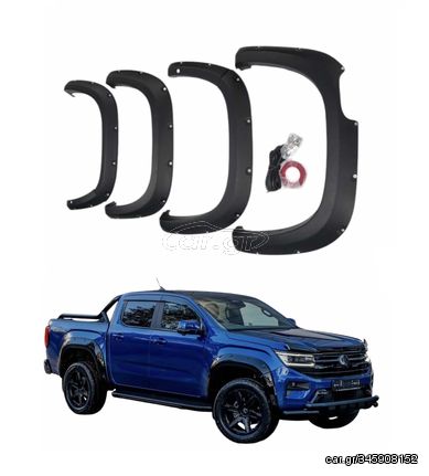 Φρύδια τροχών Volkswagen Amarok 2023+ με διακοσμητικά βιδάκια με υποδοχή για αισθητήρες