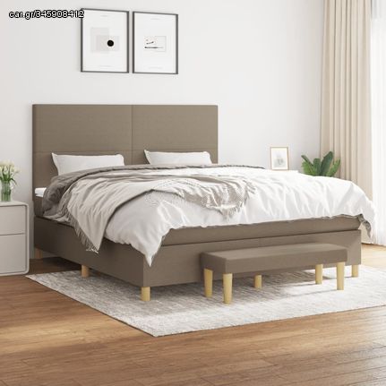 ΚΡΕΒΑΤΙ BOXSPRING ΜΕ ΣΤΡΩΜΑ TAUPE 180X200 ΕΚ. ΥΦΑΣΜΑΤΙΝΟ 3137017