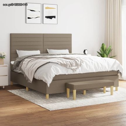 ΚΡΕΒΑΤΙ BOXSPRING ΜΕ ΣΤΡΩΜΑ TAUPE 180X200 ΕΚ. ΥΦΑΣΜΑΤΙΝΟ 3137257