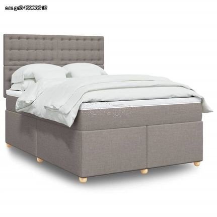 ΚΡΕΒΑΤΙ BOXSPRING ΜΕ ΣΤΡΩΜΑ TAUPE 140X190 ΕΚ. ΥΦΑΣΜΑΤΙΝΟ 3291293