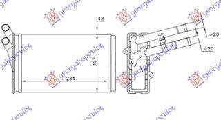 ΨΥΓΕΙΟ ΚΑΛΟΡΙΦΕΡ (235x155) για AUDI A4 94-00 για AUDI A4 94-00