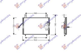 ΨΥΓΕΙΟ A/C BENZINH (48x33) για KIA SEPHIA ALTIVA 95-98 για KIA SEPHIA ALTIVA 95-98