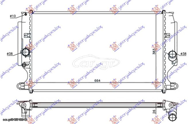 ΨΥΓΕΙΟ 2.0 D4D ΠΕΤΡΕΛΑΙΟ ΜΗΧΑΝΙΚΟ (665x380x26) για TOYOTA COROLLA (E 15) SDN 07-11 για TOYOTA COROLL