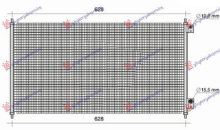 ΨΥΓΕΙΟ A/C 1.4i-1.6i-1.7i ΒΕΝΖΙΝΗ (612x339x16) για HONDA CIVIC H/B-L/B 01-04 για HONDA CIVIC H/B-L/B