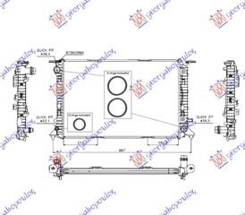 ΨΥΓΕΙΟ 2.7-3.0 TDi/3.0 TFSi-3.2 FSI (ΑΥΤ) (72x47) για PORSCHE MACAN 18- για PORSCHE MACAN 18-