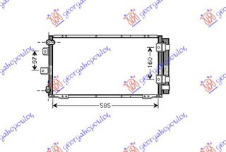 ΨΥΓΕΙΟ A/C (690x340) 1992-1993 (9/12.9) για TOYOTA COROLLA (E 10) H/B (3/5D) 92-96 για TOYOTA COROLL
