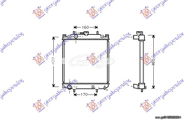 ΨΥΓΕΙΟ ΝΕΡΟY 1.0i 12V (37.5x32.5x1.6)MHX (KOYO) για DAIHATSU SIRION 99-05 για DAIHATSU SIRION 99-05