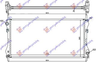 ΨΥΓΕΙΟ 2.0 ΠΕΤΡΕΛΑΙΟ TDI-TDCI +/- A/C (770x400) για FORD TRANSIT 00-06 για FORD TRANSIT 00-06
