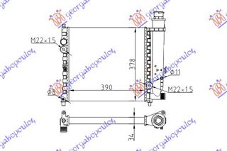 ΨΥΓΕΙΟ 1.1-1.9 ΒΕΝΖΙΝΗ +/- A/C (390x380) για PEUGEOT 309 86-93 για PEUGEOT 309 86-93