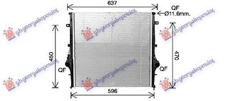 ΨΥΓΕΙΟ 2.2 ΠΕΤΡΕΛΑΙΟ ΑΥΤΟΜΑΤΟ (540x543x16) για ALFA ROMEO STELVIO 16- για ALFA ROMEO STELVIO 16-