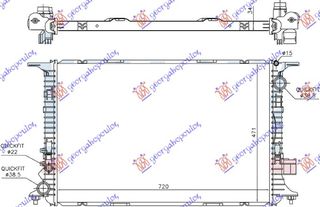 ΨΥΓΕΙΟ 4.0 TFSi - 4.2-6.3 FSi ΒΕΝΖΙΝΗ - 4.2 TDi ΠΕΤΡΕΛΑΙΟ (720x470x32) για AUDI A8 09-13 για AUDI A8