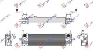 ΨΥΓΕΙΟ INTERCOOLER 2.0 ΠΕΤΡΕΛΑΙΟ (540x170x80) για BMW X3 (G01) 17-21 για BMW X3 (G01) 17-21