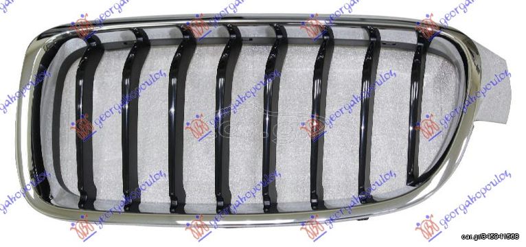 ΚΑΡΔΙΑ ΜΑΣΚΑΣ (ΧΡΩΜΙΟ/ΜΑΥΡΗ) (SPORT) για BMW SERIES 3 (F30/F31) SDN/S.W. 12-14 για BMW SERIES 3 (F30