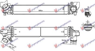 ΨΥΓΕΙΟ INTERCOOLER 2.0 ΒΕΝΖΙΝΗ (585x98x95) για BMW X2 (F39) 17- για BMW X2 (F39) 17-