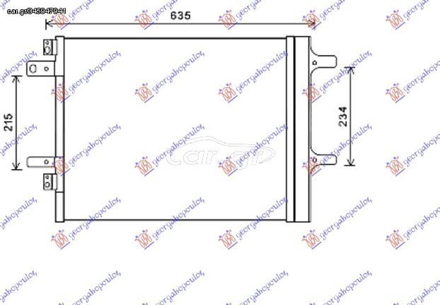 ΨΥΓΕΙΟ A/C ΒΕΝΖΙΝΗ - ΠΕΤΡΕΛΑΙΟ  (525x415x16) για PEUGEOT 308 13-17 για PEUGEOT 308 13-17