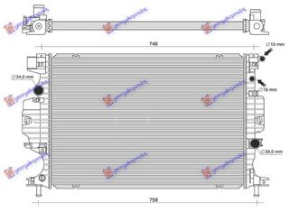 ΨΥΓΕΙΟ ΝΕΡΟΥ 1.5/2.0 EcoBoost BENZINH (2.0 TDCI ΑΥΤΟΜΑΤΟ) ΠΕΤΡΕΛΑΙΟ (670x448x16) (KOYO) για FORD S-M