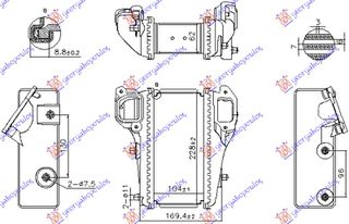 ΨΥΓΕΙΟ INTERC. 1,6-2,2iDTEC (104x231x64) (NISSENS) για HONDA CIVIC H/B-L/B 12-16 για HONDA CIVIC H/B
