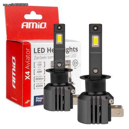 ΛΑΜΠΕΣ LED FULL CAN BUS H1 12V 44W 6.500K 3.936lm CSP X4 SERIES AVIATOR PLUG & PLAY ΑΜΙΟ - 2 ΤΕΜ.