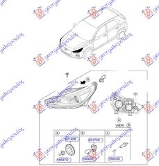 ΦΑΝΟΣ ΕΜΠΡΟΣ ΗΛΕΚΤ. (Γ) για HYUNDAI i30 FASTBACK 17-20 για HYUNDAI i30 FASTBACK 17-20