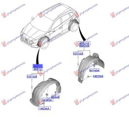 ΘΟΛΟΣ ΕΜΠΡΟΣ ΠΛΑΣΤΙΚΟΣ (Γ) για HYUNDAI BAYON 21- για HYUNDAI BAYON 21-