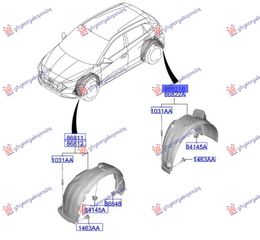 ΘΟΛΟΣ ΠΙΣΩ ΠΛΑΣΤΙΚΟΣ (Γ) για HYUNDAI BAYON 21- για HYUNDAI BAYON 21-