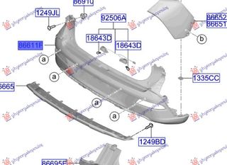 ΠΡΟΦΥΛΑΚΤΗΡΑΣ ΠΙΣΩ (Γ) για HYUNDAI BAYON 21- για HYUNDAI BAYON 21-