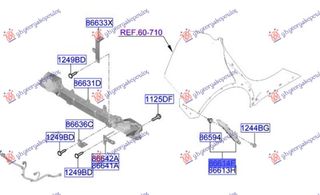 ΒΑΣΗ ΠΡΟΦΥΛ. ΠΙΣΩ ΠΛΑΙΝΗ ΠΛΑΣΤΙΚΗ (Γ) για HYUNDAI BAYON 21- για HYUNDAI BAYON 21-