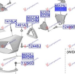 ΑΕΡΑΓΩΓΟΣ ΠΡΟΦΥΛΑΚΤΗΡΑ ΕΜΠΡΟΣ (Γ) για HYUNDAI BAYON 21- για HYUNDAI BAYON 21-