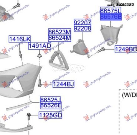 ΑΕΡΑΓΩΓΟΣ ΠΡΟΦΥΛΑΚΤΗΡΑ ΕΜΠΡΟΣ (Γ) για HYUNDAI BAYON 21- για HYUNDAI BAYON 21-