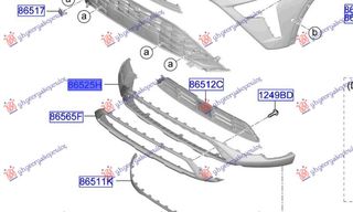 ΣΠΟΙΛΕΡ ΠΡΟΦΥΛΑΚΤΗΡΑ ΕΜΠΡΟΣ (Γ) για HYUNDAI BAYON 21- για HYUNDAI BAYON 21-