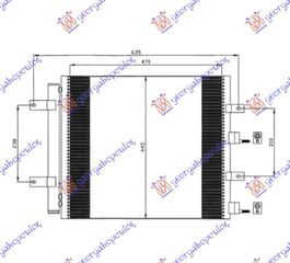 ΨΥΓΕΙΟ A/C 2.5-3.0-4.2 BENZINH (52.2x45.2x1.6) για JAGUAR XKR CABRIO 00-08 για JAGUAR XKR CABRIO 00-