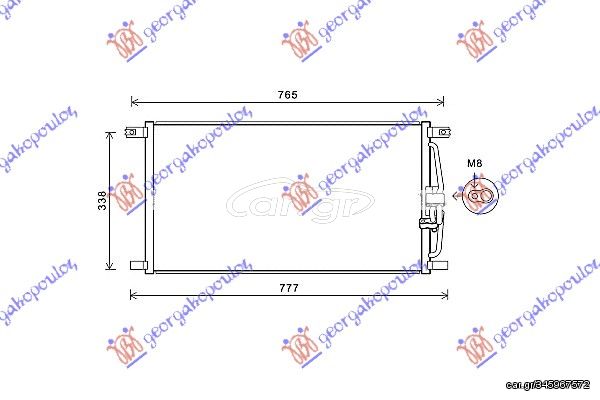 ΨΥΓΕΙΟ A/C 4.0-4.2 BENZINH (69.5x36x1.6) για JAGUAR XKR CABRIO 00-08 για JAGUAR XKR CABRIO 00-08