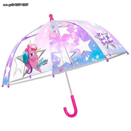 Unicorn transparent manual umbrella 42cm