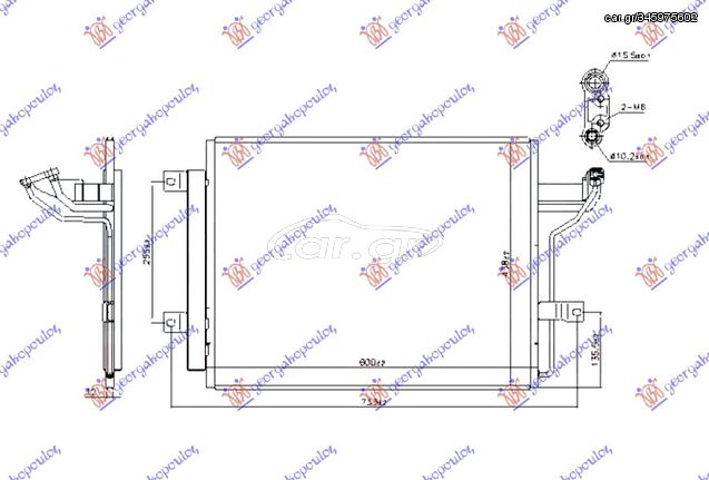 ΨΥΓΕΙΟ A/C 1.5-2.0 BENZINH - 2.0 ΒΕΝΖΙΝΗ/HYBRID (600x438) για MAZDA 3 SDN 19- για MAZDA 3 SDN 19-