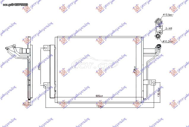 ΨΥΓΕΙΟ A/C 1.5-2.0 BENZINH - 2.0 ΒΕΝΖΙΝΗ/HYBRID (600x438) για MAZDA 3 H/B 19- για MAZDA 3 H/B 19-