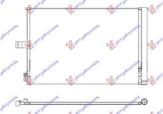ΨΥΓΕΙΟ A/C 3.0-3.5 ΒΕΝΖΙΝΗ (646x421x12) για MERCEDES E CLASS (C207) COUPE/CABRIO 13-16 για MERCEDES