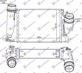 ΨΥΓΕΙΟ INTERCOOLER 1.6 DCi (282x218x64) για NISSAN QASHQAI 13-17 για NISSAN QASHQAI 13-17