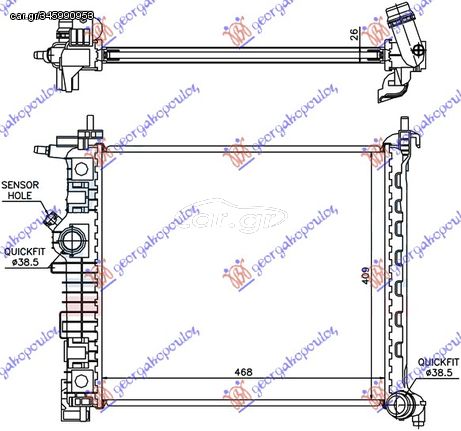 ΨΥΓΕΙΟ 1,4i-16v TURBO(47x42,8)A14NEL/T για OPEL MERIVA 10-14 για OPEL MERIVA 10-14