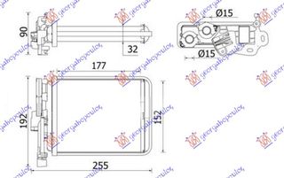 ΨΥΓΕΙΟ ΚΑΛΟΡΙΦΕΡ (177x152x32) (MAHLE BEHR PREMIUM LINE) για PEUGEOT 308 17-21 για PEUGEOT 308 17-21