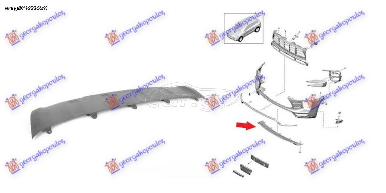 ΣΠΟΙΛΕΡ ΠΡΟΦΥΛΑΚΤΗΡΑ ΕΜΠΡΟΣ (ΔΙΑΚΟΣΜΗΤΙΚΟ ΚΑΤΩ) (3.6 TURBO) για PORSCHE MACAN 14-18 για PORSCHE MACA