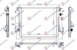 ΨΥΓΕΙΟ ΝΕΡΟΥ 0.9 TURBO ΒΕΝΖΙΝΗ ΜΗΧΑΝΙΚΟ (480x400x16) για RENAULT TWINGO 14-19 για RENAULT TWINGO 14-