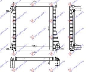 ΨΥΓΕΙΟ INTERCOOLER 3.0TD ΠΕΤΡΕΛΑΙΟ 10- (495x593x40) για LAND ROVER RANGE ROVER SPORT 05-13 για LAND