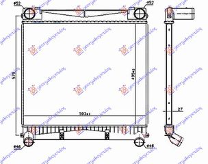 ΨΥΓΕΙΟ INTERCOOLER 3.6 TD ΠΕΤΡΕΛΑΙΟ (495x595x27) για LAND ROVER RANGE ROVER 02-12 (L322) για LAND RO
