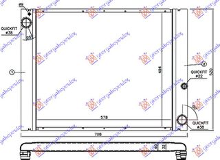ΨΥΓΕΙΟ 3.0 TD ΠΕΤΡΕΛΑΙΟ ΑΥΤΟΜΑΤΟ (570x500) ΑΛΟΥΜΙΝΙΟ για LAND ROVER RANGE ROVER 02-12 (L322) για LAN