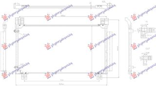 ΨΥΓΕΙΟ A/C 1.5-1.8 ΒΕΝΖΙΝΗ (610x331x12) για TOYOTA YARIS CROSS 21- για TOYOTA YARIS CROSS 21-