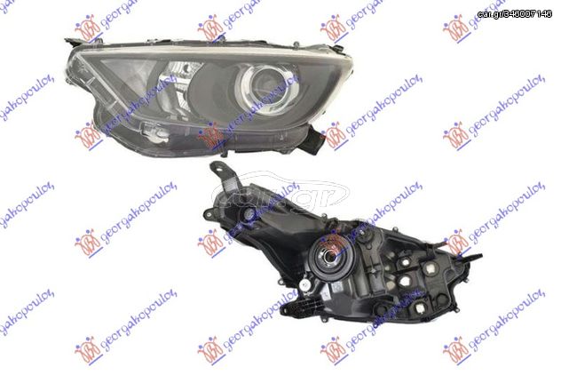 ΦΑΝΟΣ ΕΜΠΡΟΣ ΗΛΕΚΤ. ΜΕ ΦΩΣ ΗΜΕΡΑΣ LED (E) (DEPO) για MAZDA 2 HYBRID 22- για MAZDA 2 HYBRID 22-