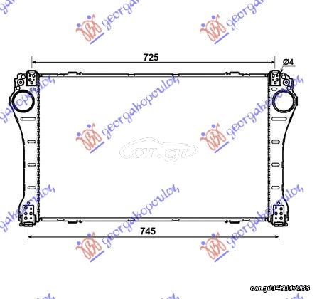 ΨΥΓΕΙΟ INTERCOOLER 2.0 D4D ΚΟΛΑΡΑ ΣΦΥΚΤΗΡΑ/ΚΟΥΜΠΩΤΟ (690x367x25) για TOYOTA AVENSIS (T27) 15- για TO